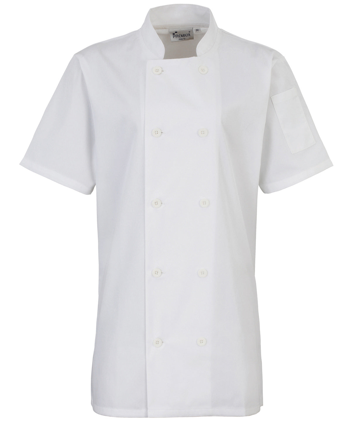 Personalised Chef Jackets - White Premier Women's short sleeve chef's jacket