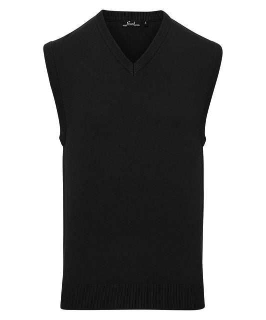 Personalised Knitted Jumpers - Black Premier Sleeveless knitted sweater