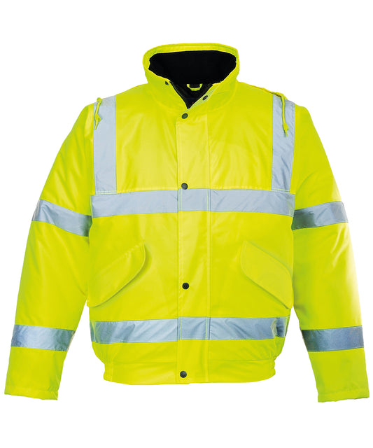 Personalised Jackets - Light Yellow Portwest Hi-vis bomber jacket (S463/S226)