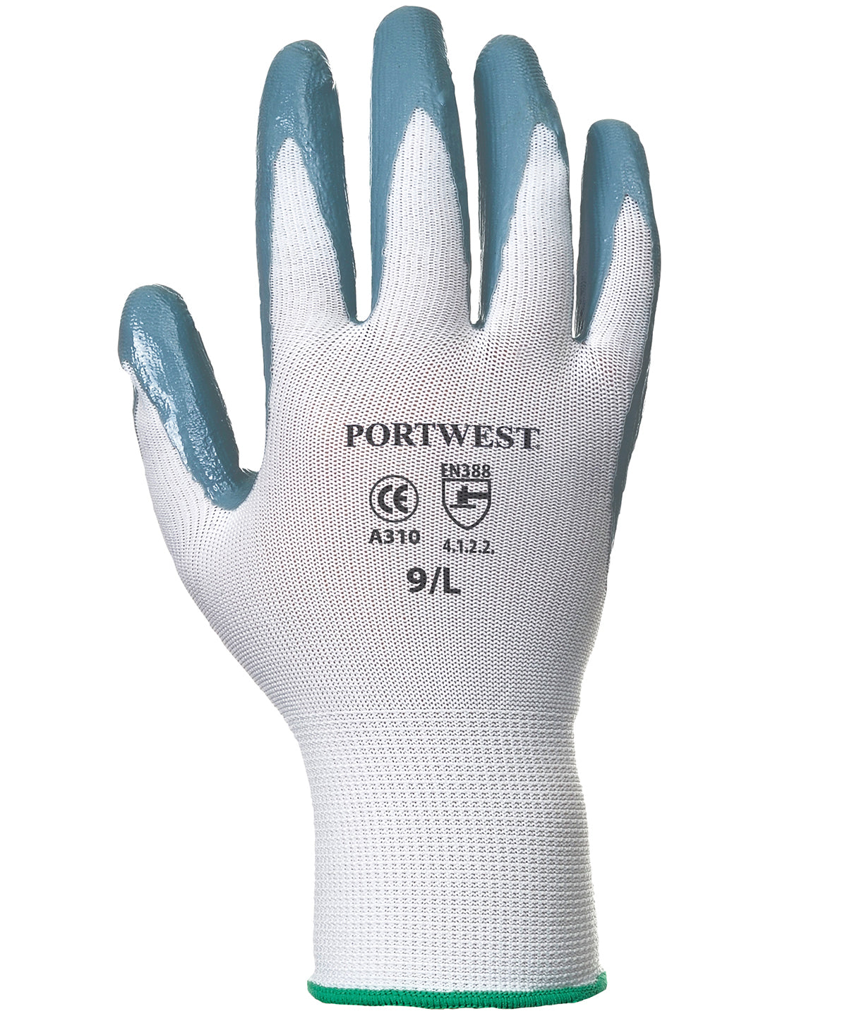 Personalised Gloves - Light Grey Portwest Flexo grip nitrile glove (A310)
