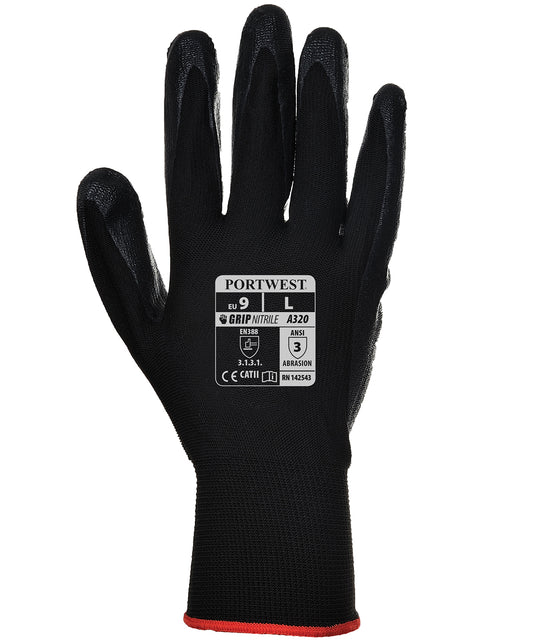 Personalised Gloves - Black Portwest Dexti grip glove (A320)