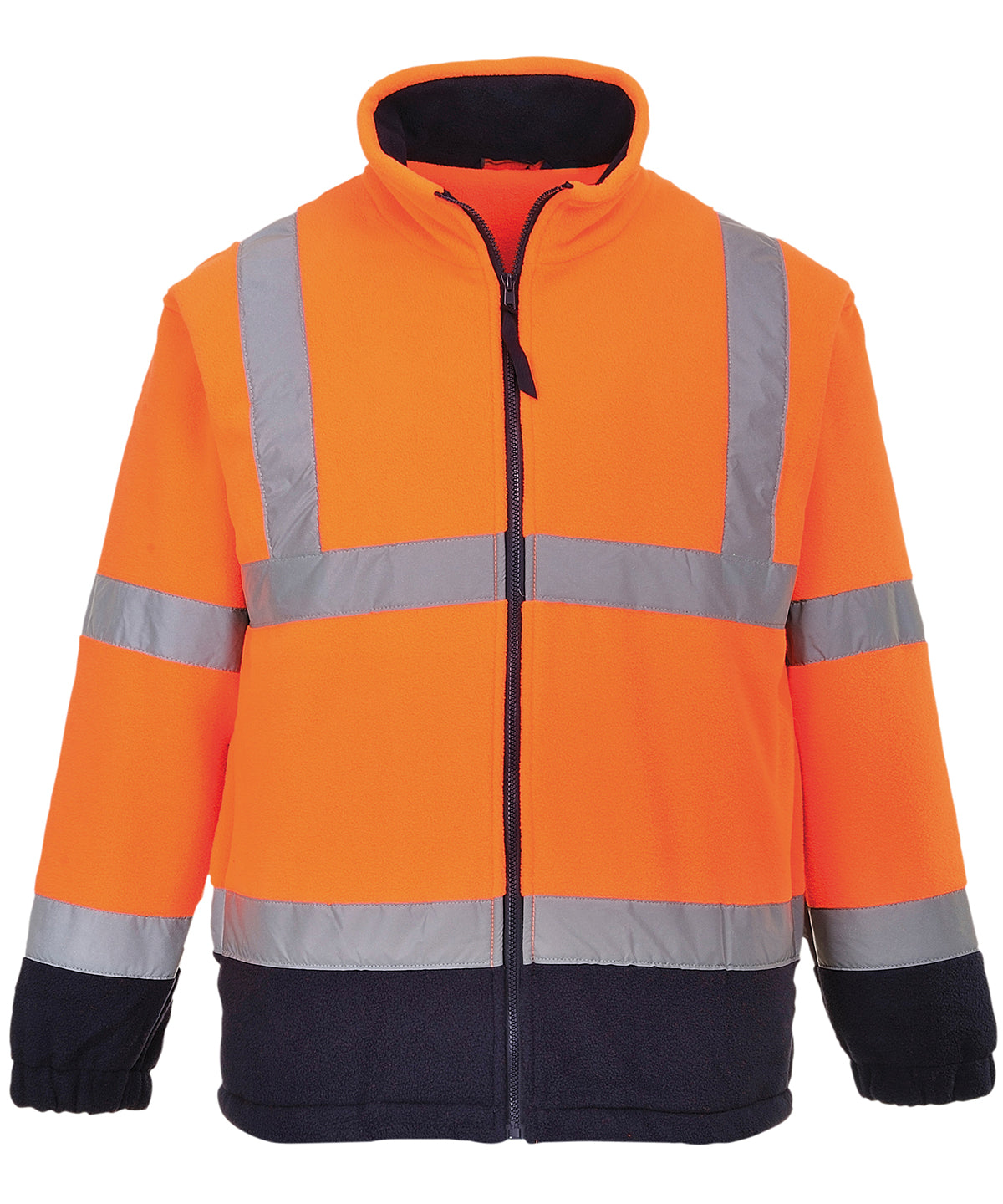 Personalised Jackets - Mid Orange Portwest Hi-vis mesh-lined fleece (F300)