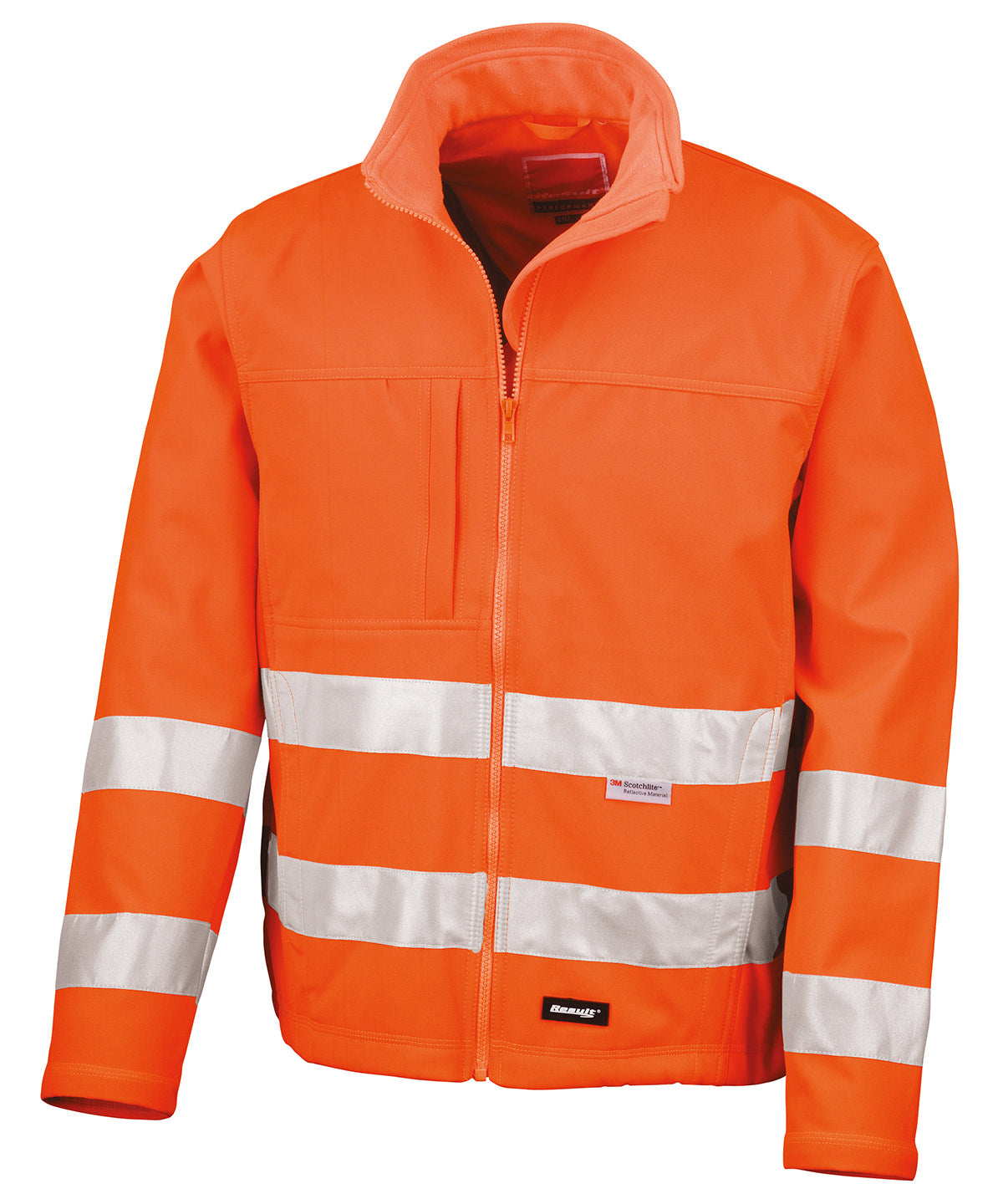 Personalised Jackets - Neon Orange Result Safeguard High-viz softshell jacket