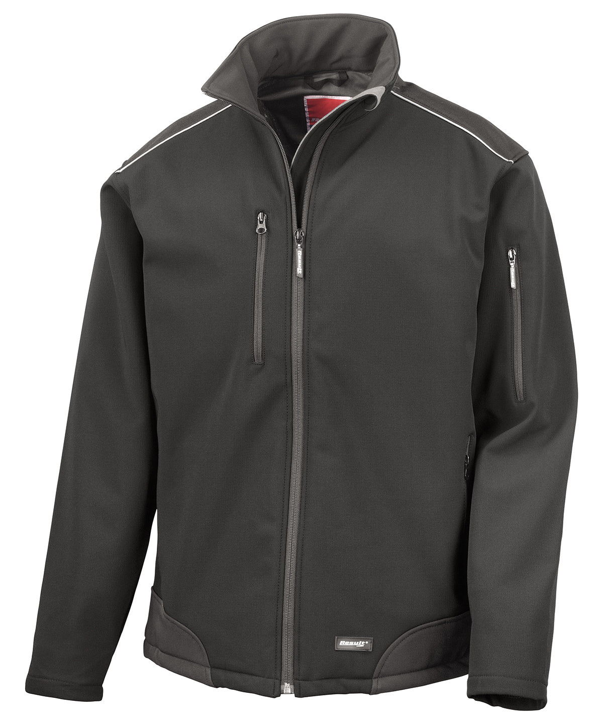 Personalised Jackets - Black Result Workguard Ripstop softshell workwear jacket