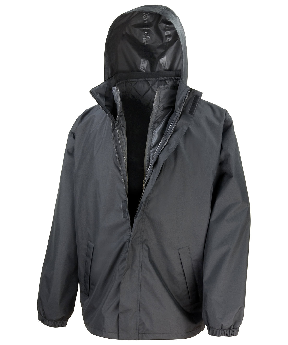 Personalised Jackets - Black Result Core Core 3-in-1 jacket with quilted bodywarmer