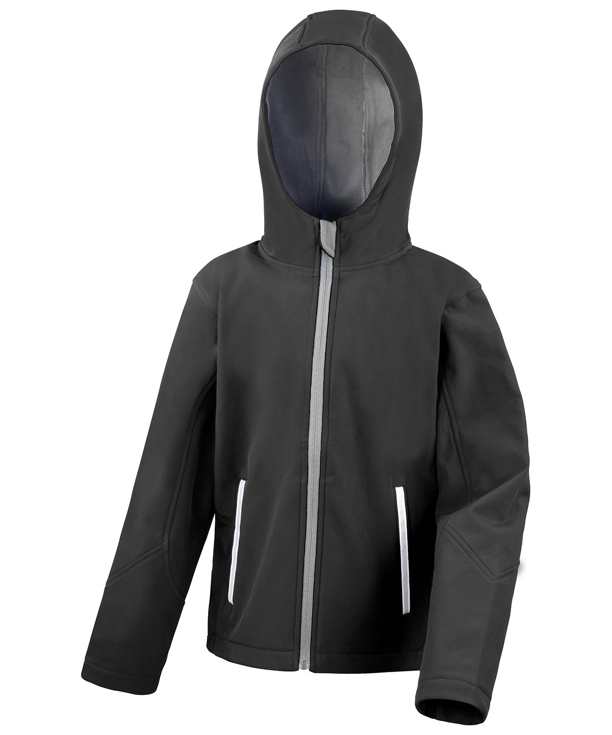 Personalised Jackets - Black Result Core Core junior TX performance hooded softshell jacket