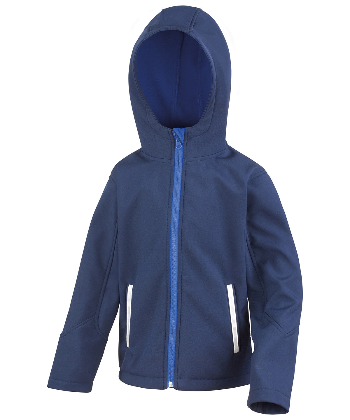 Personalised Jackets - Navy Result Core Core junior TX performance hooded softshell jacket