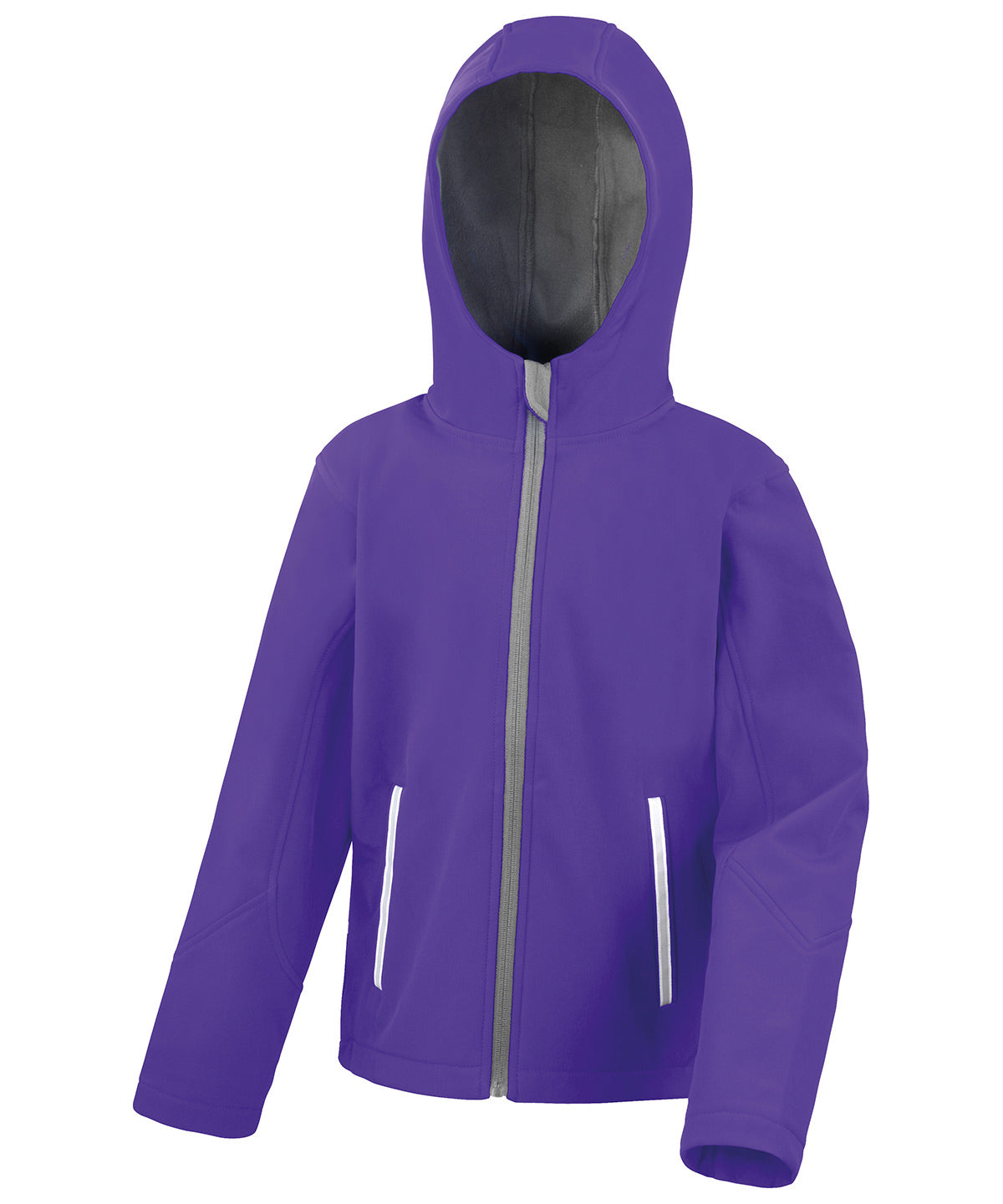 Personalised Jackets - Mid Purple Result Core Core junior TX performance hooded softshell jacket