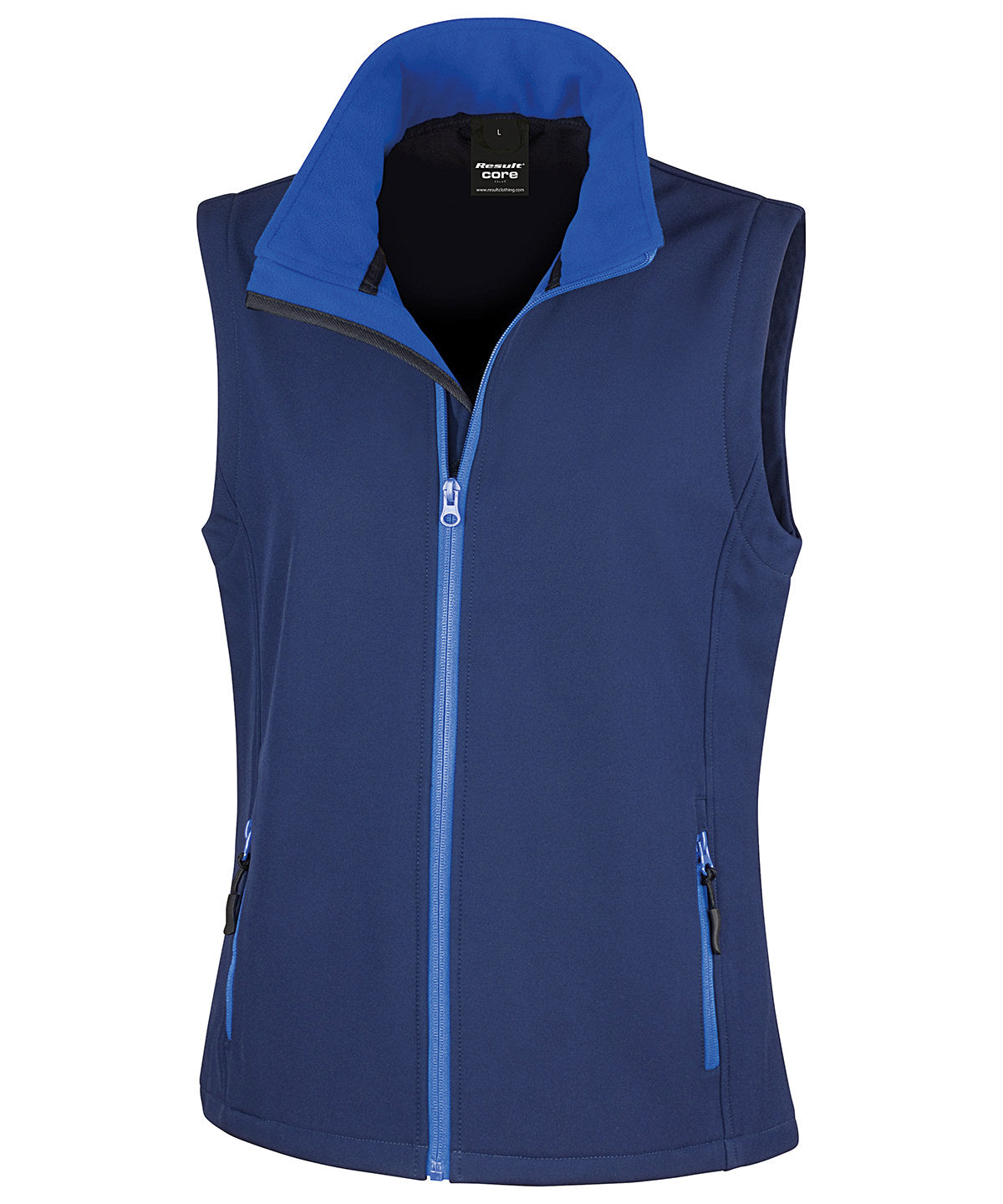Personalised Body Warmers - Black Result Core Women's printable softshell bodywarmer