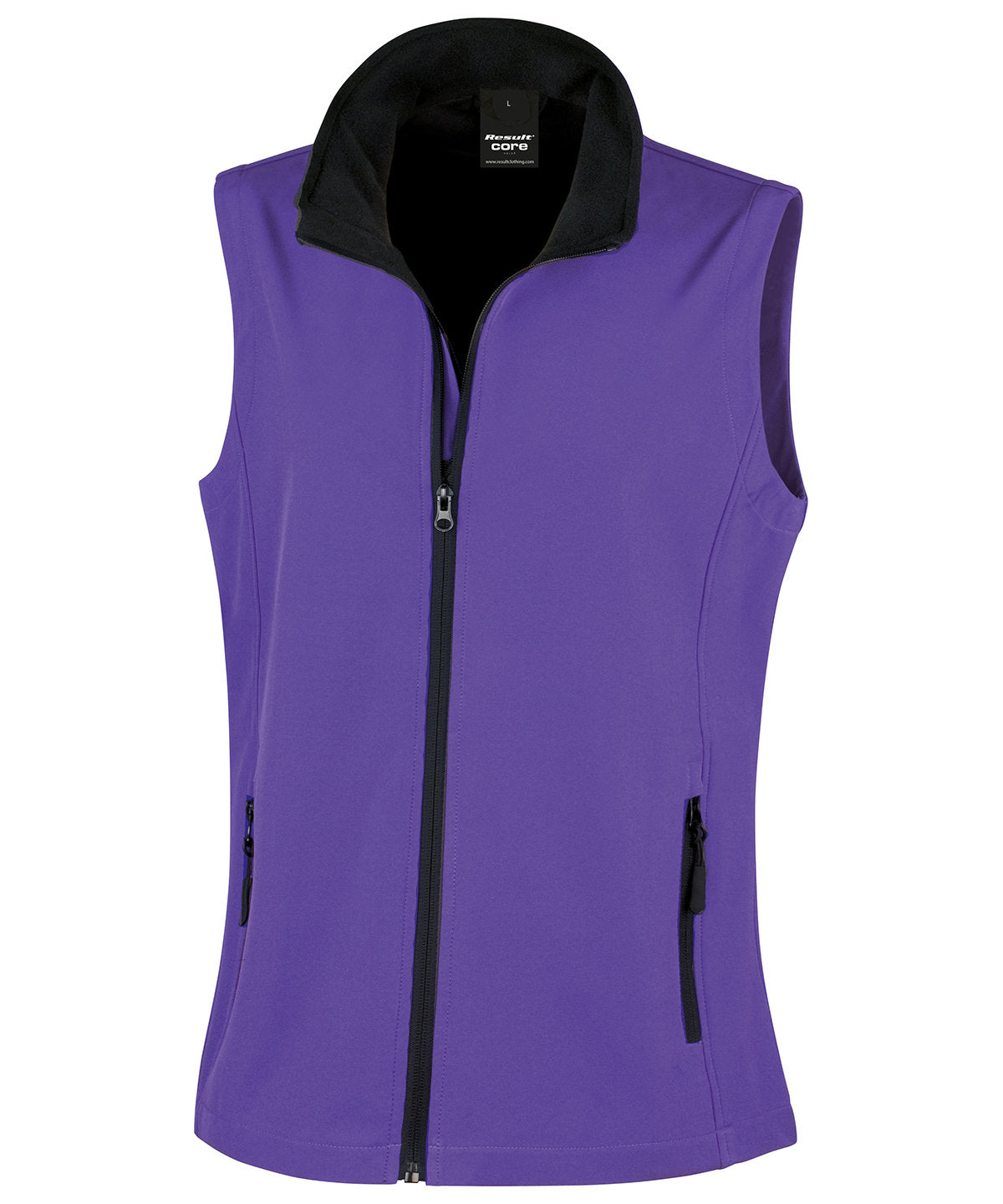 Personalised Body Warmers - Black Result Core Women's printable softshell bodywarmer