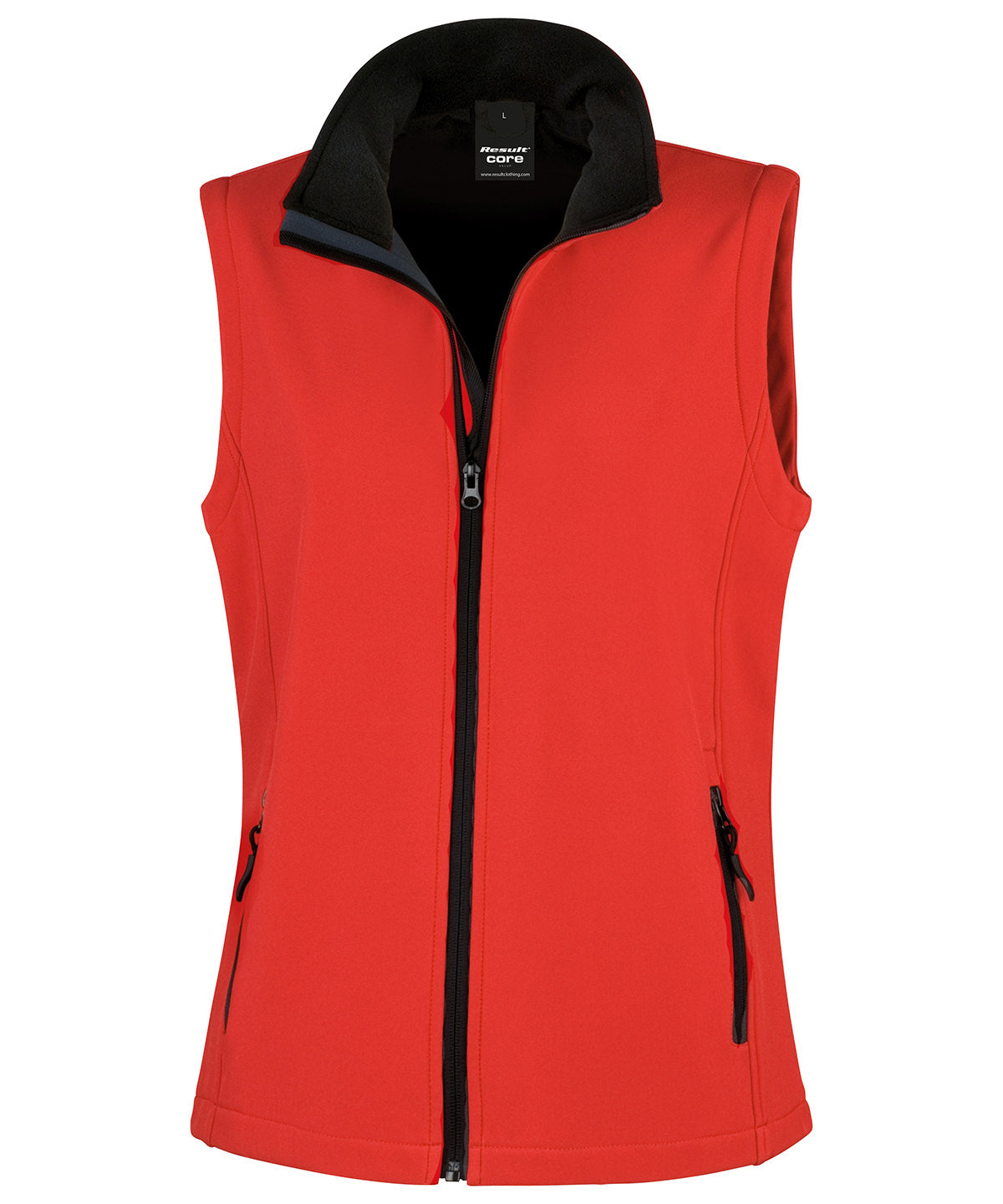 Personalised Body Warmers - Black Result Core Women's printable softshell bodywarmer