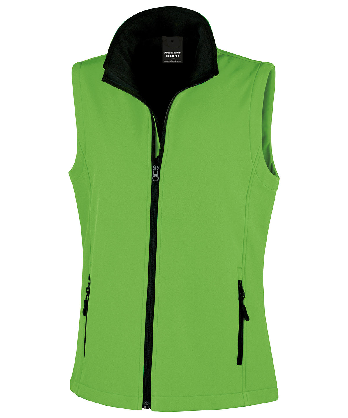 Personalised Body Warmers - Black Result Core Women's printable softshell bodywarmer