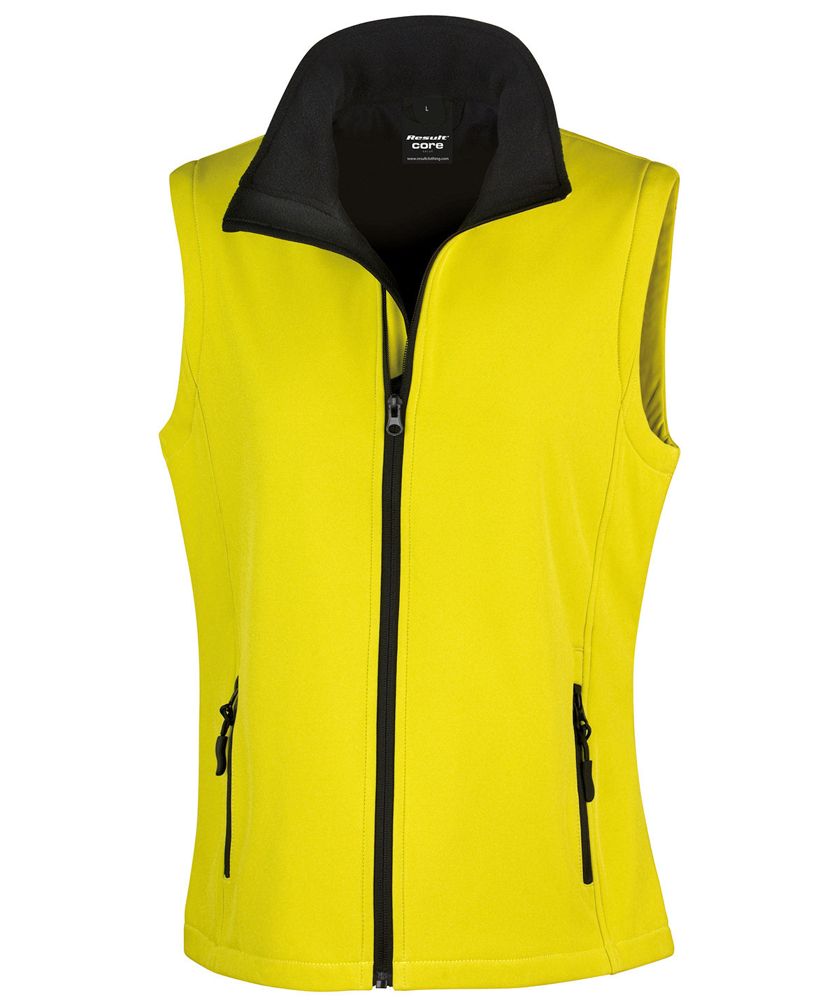 Personalised Body Warmers - Black Result Core Women's printable softshell bodywarmer