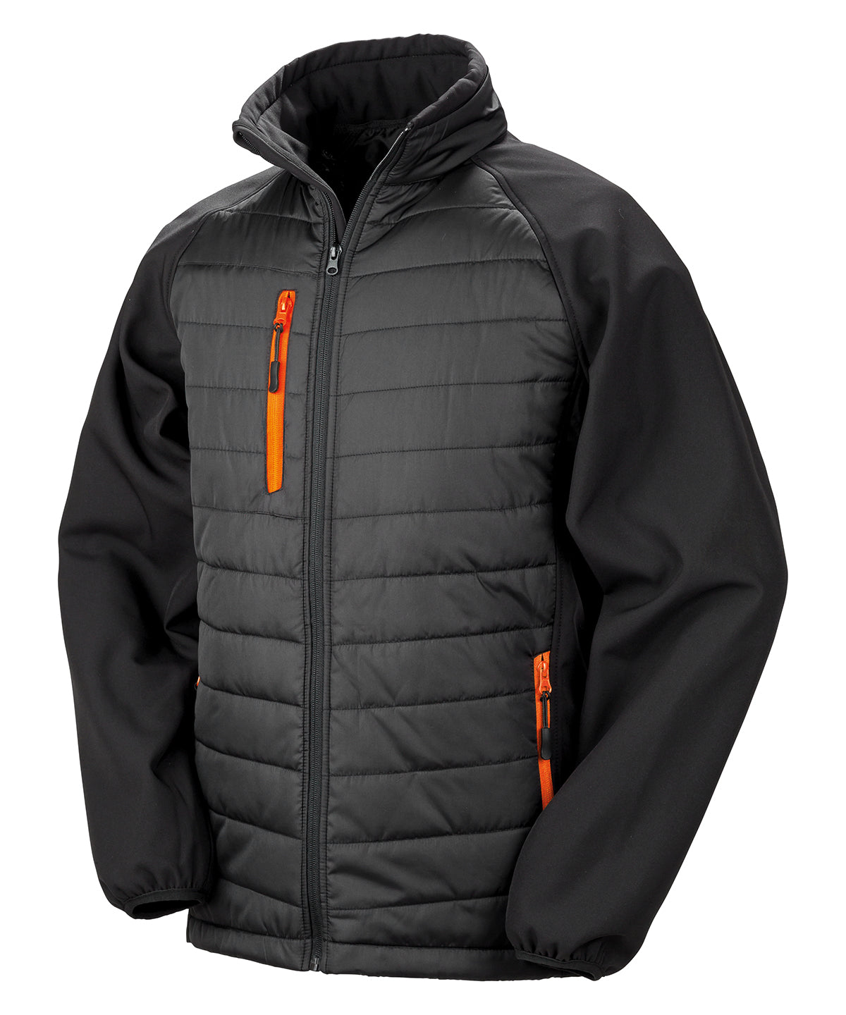 Personalised Jackets - Black Result Genuine Recycled Compass padded softshell jacket