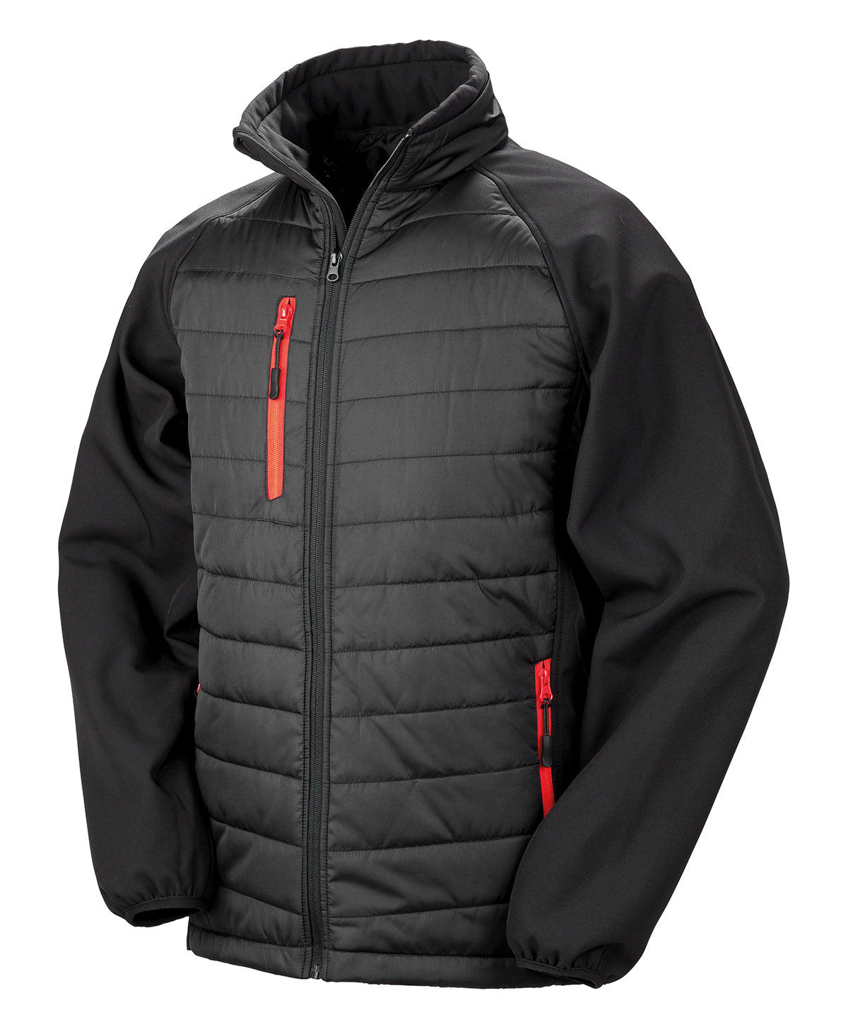 Personalised Jackets - Black Result Genuine Recycled Compass padded softshell jacket