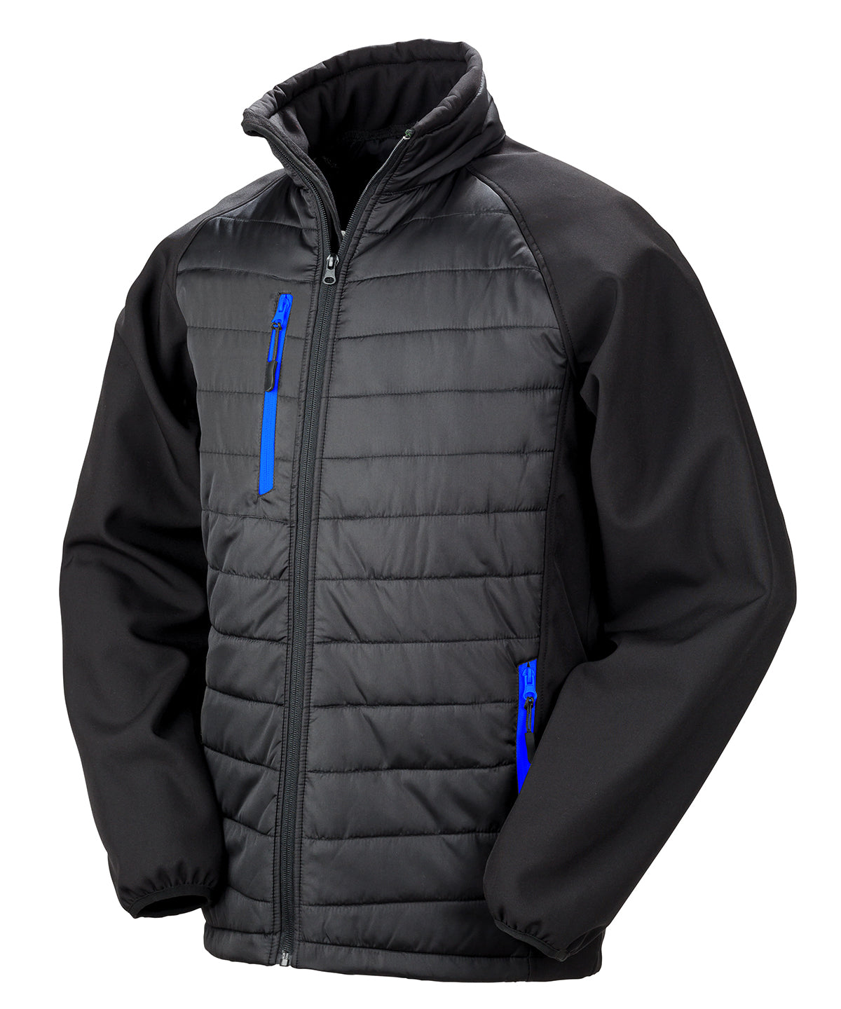 Personalised Jackets - Black Result Genuine Recycled Compass padded softshell jacket