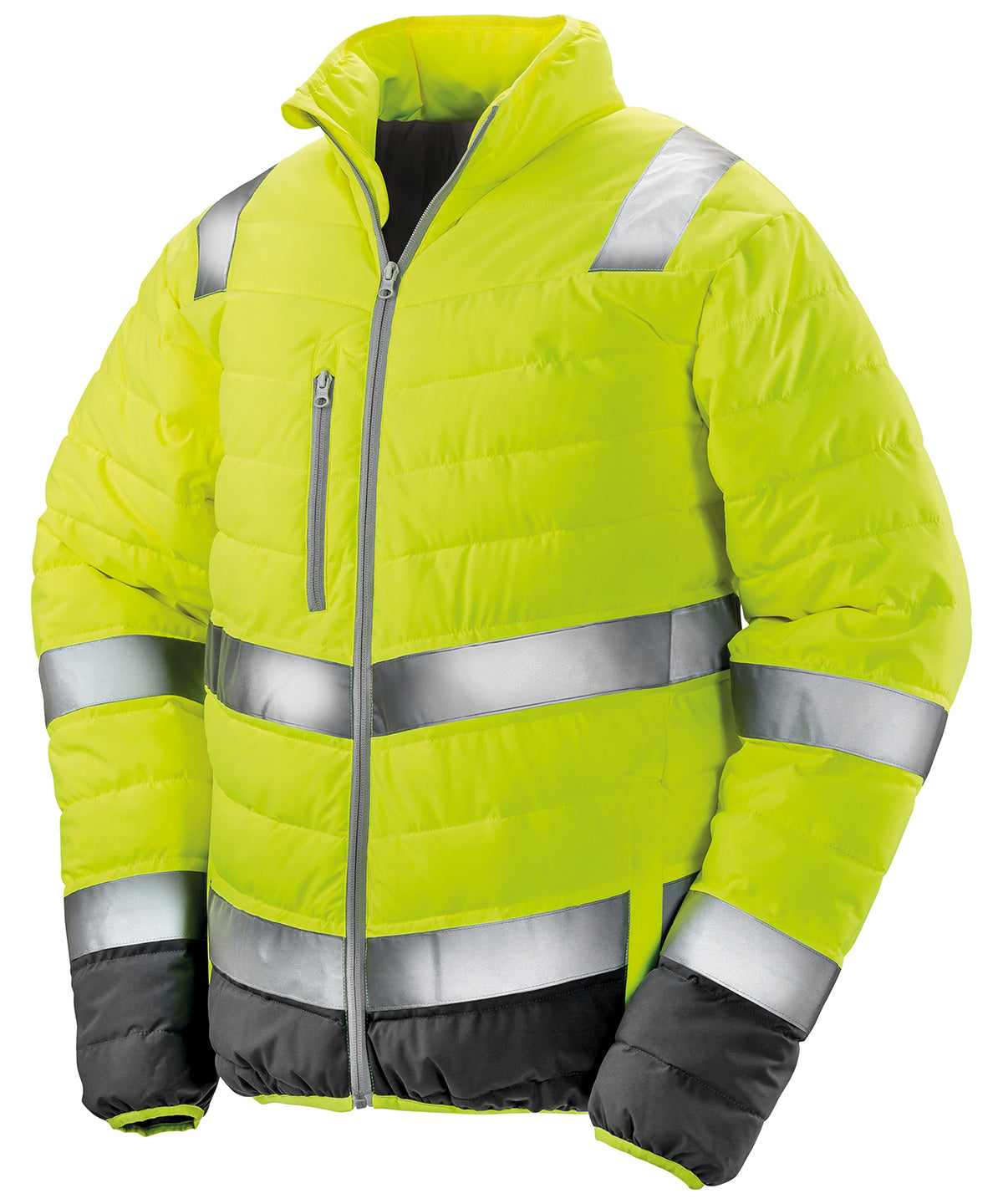 Personalised Jackets - Neon Orange Result Safeguard Soft padded safety jacket
