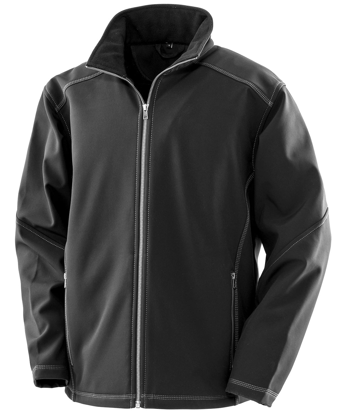 Personalised Jackets - Black Result Workguard Treble stitch softshell