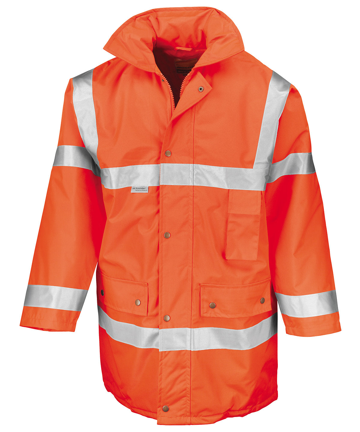 Personalised Jackets - Neon Orange Result Safeguard Safety jacket