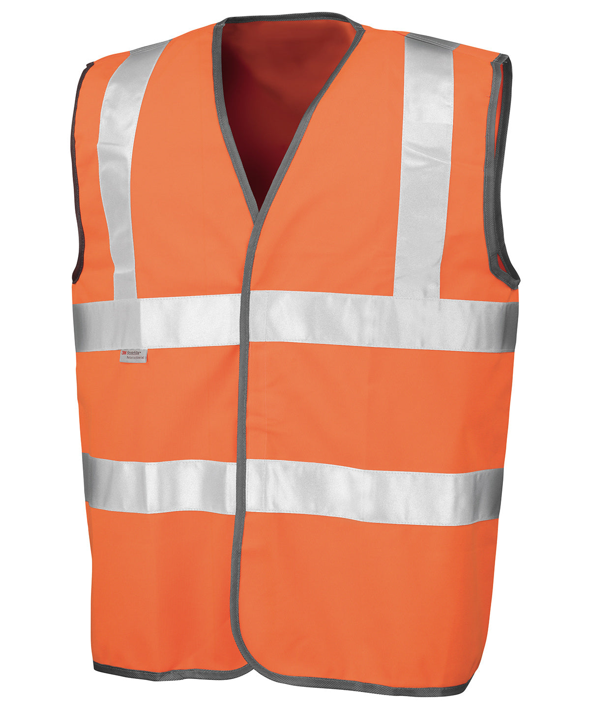 Personalised Safety Vests - Neon Orange Result Safeguard Safety high-viz vest