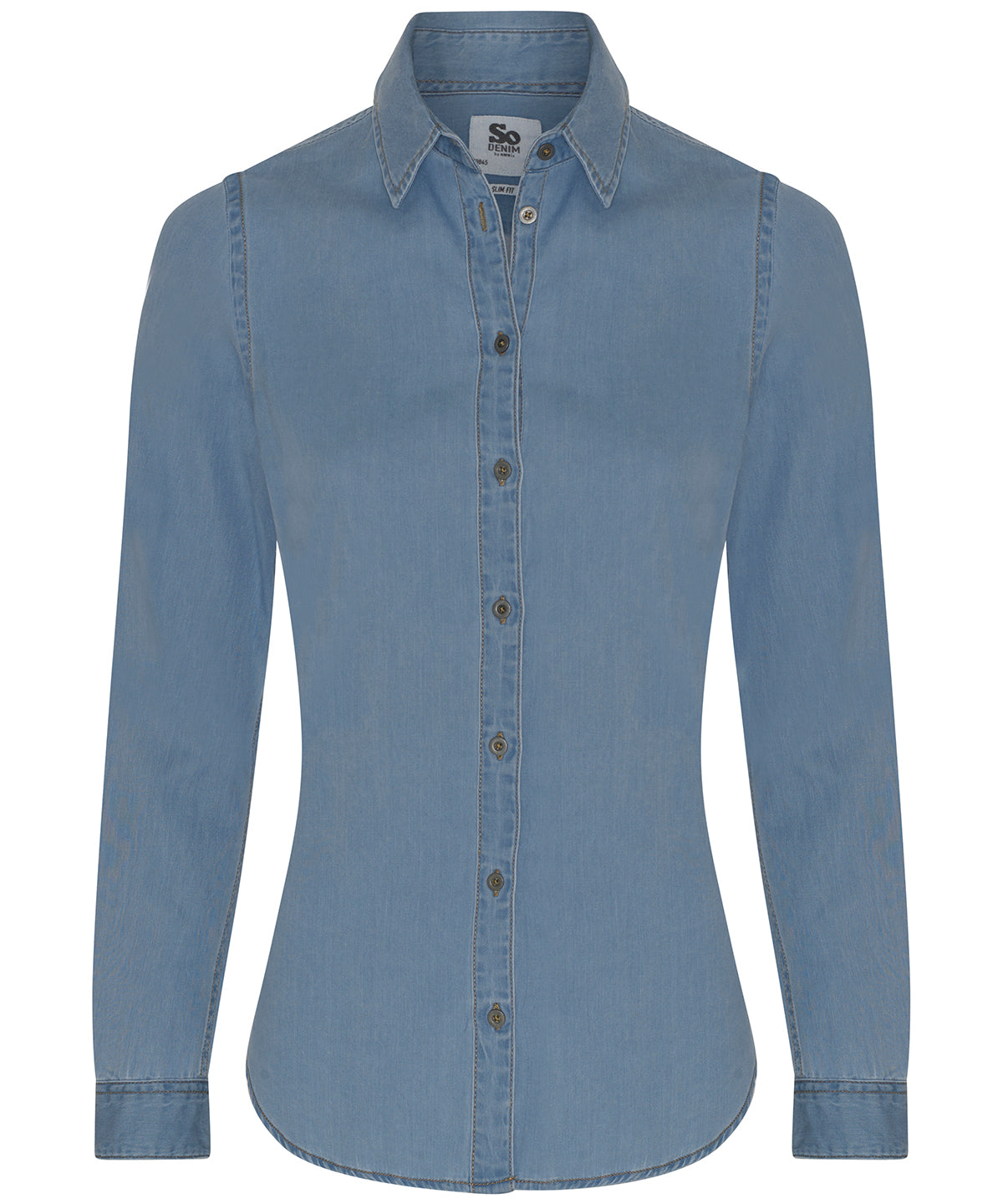 Personalised Shirts - Black AWDis So Denim Women's Lucy denim shirt
