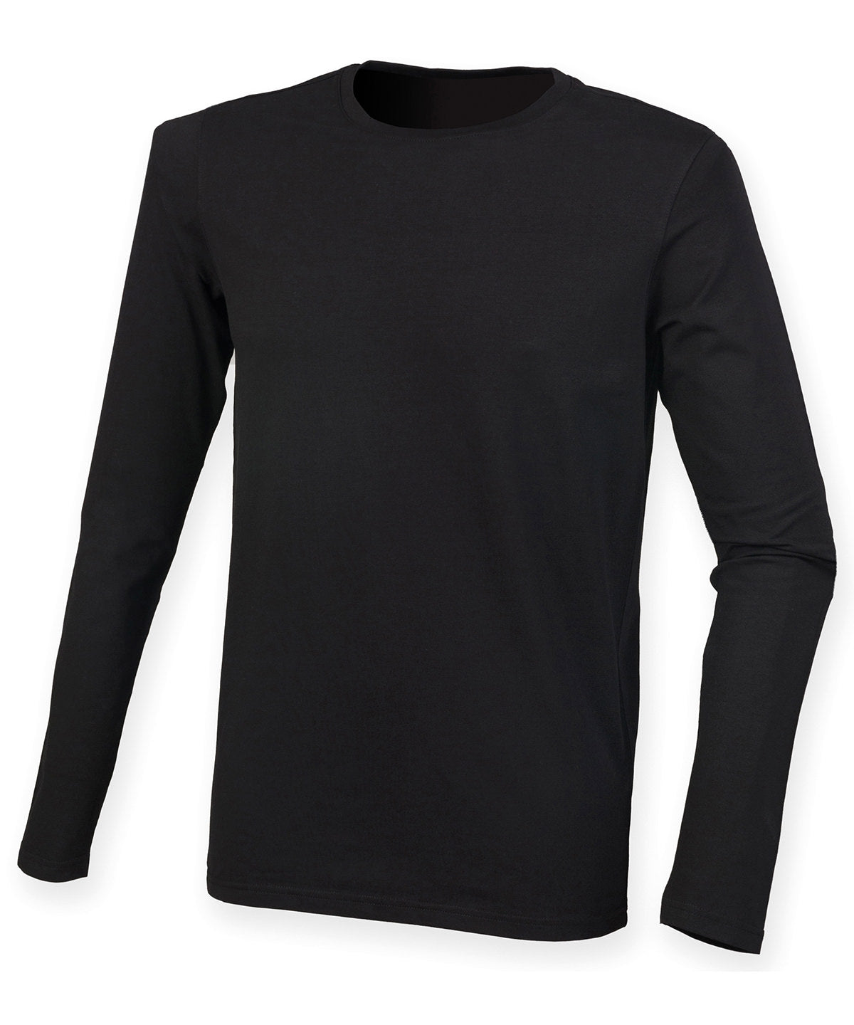 Personalised T-Shirts - Black SF Feel good long sleeved stretch t-shirt
