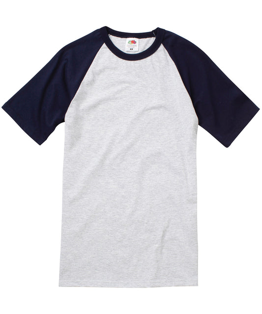 Personalised T-Shirts - Fruit of the Loom Short sleeve baseball T