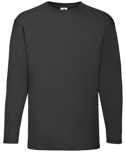 Personalised T-Shirts - Black Fruit of the Loom Valueweight long sleeve T