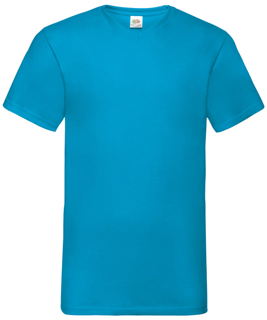 Personalised T-Shirts - Mid Blue Fruit of the Loom Valueweight v-neck T