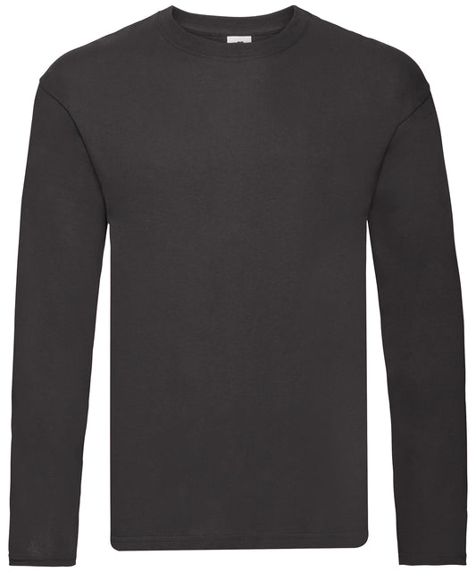 Personalised T-Shirts - Black Fruit of the Loom Original long sleeve T