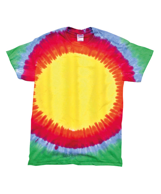 Personalised T-Shirts - Tie-Dye Colortone Kids rainbow sunburst T