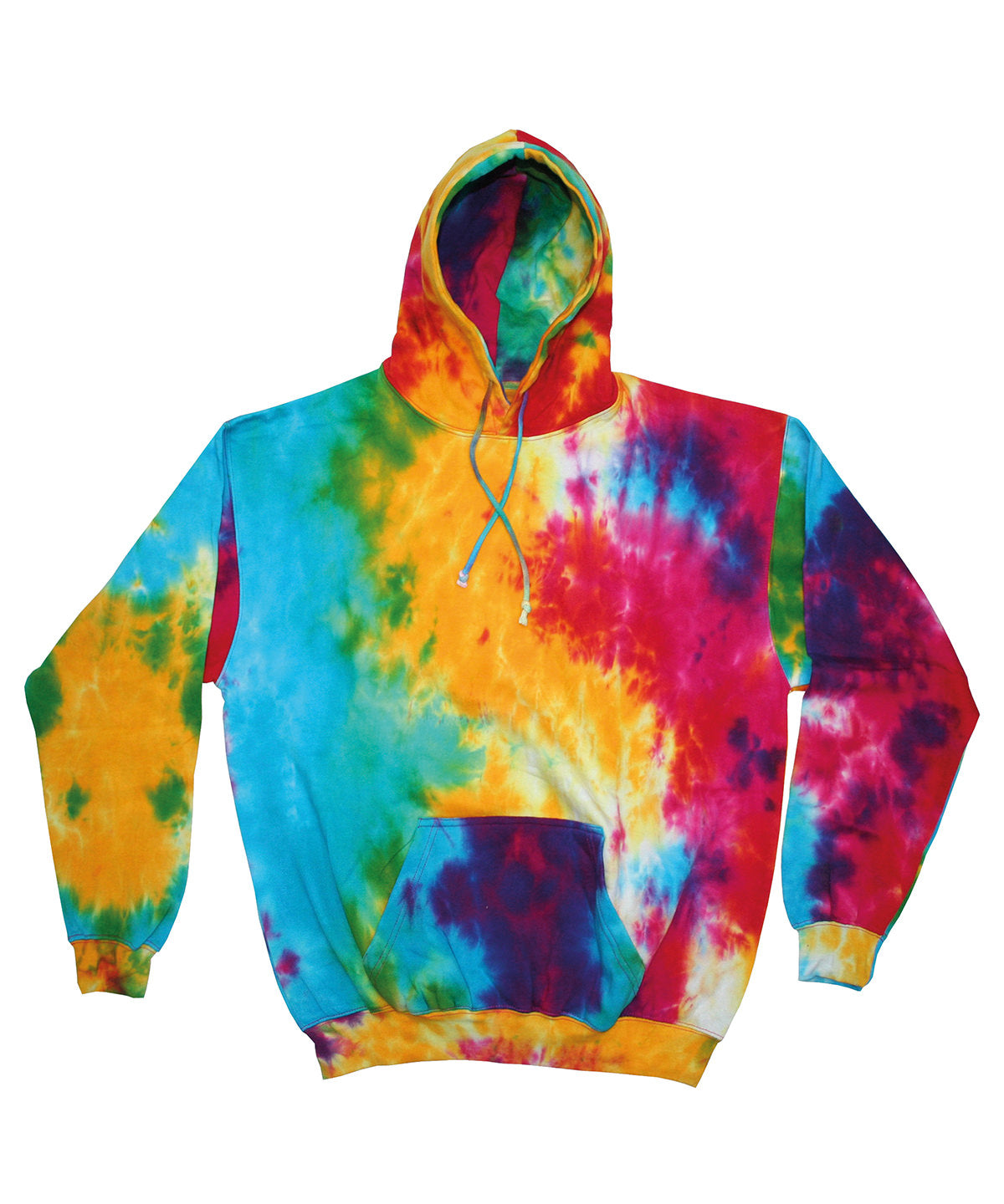 Personalised Hoodies - Tie-Dye Colortone Rainbow tie-dye hoodie