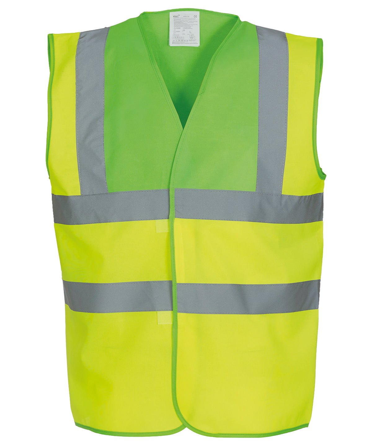 Personalised Safety Vests - Mid Yellow Yoko Hi-vis 2-band-and-braces waistcoat (HVW100)