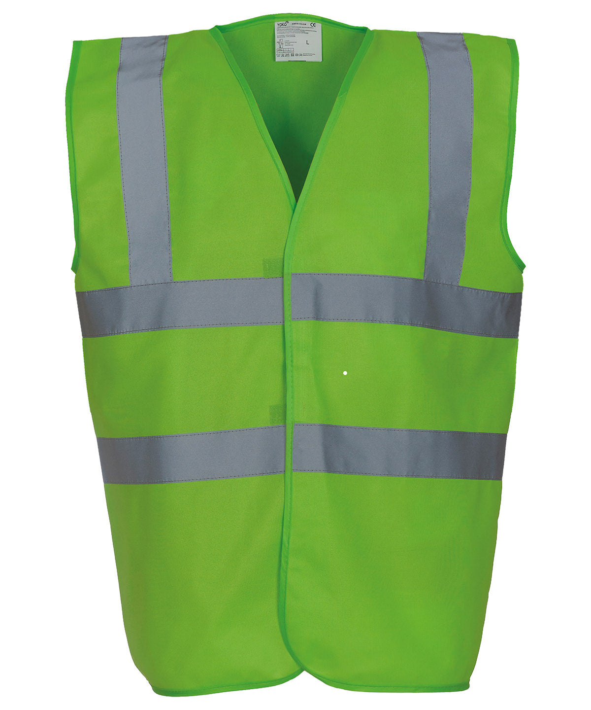 Personalised Safety Vests - Mid Yellow Yoko Hi-vis 2-band-and-braces waistcoat (HVW100)