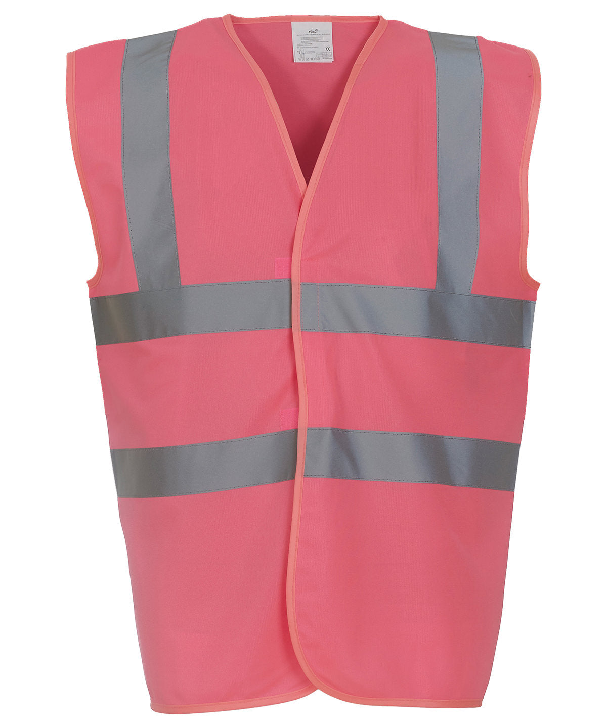 Personalised Safety Vests - Black Yoko Hi-vis 2-band-and-braces waistcoat (HVW100)