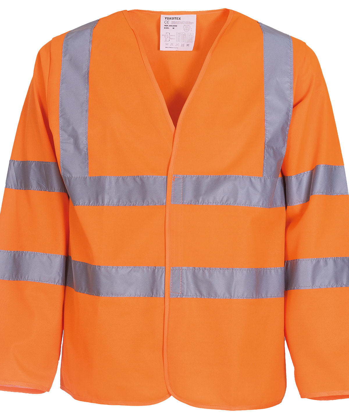 Personalised Safety Vests - Mid Orange Yoko Hi-vis long sleeve waistcoat (HVJ200)