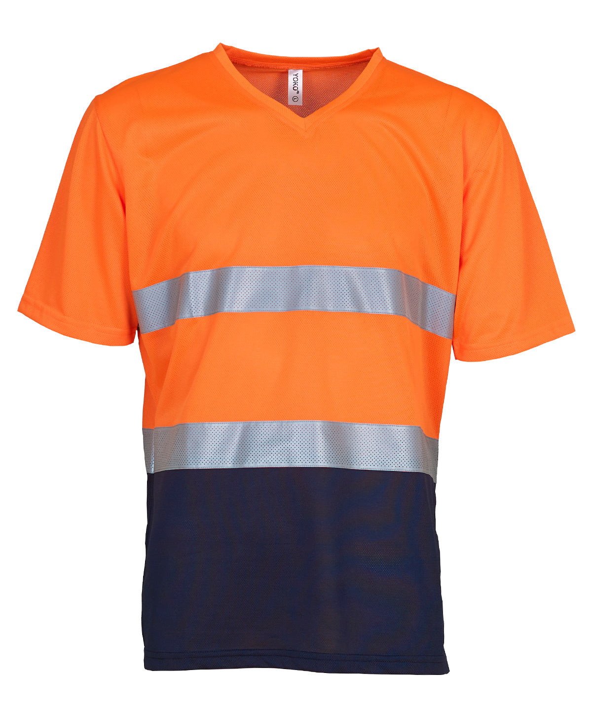 Personalised T-Shirts - Black Yoko Hi-vis top cool super light v-neck t-shirt (HVJ910)