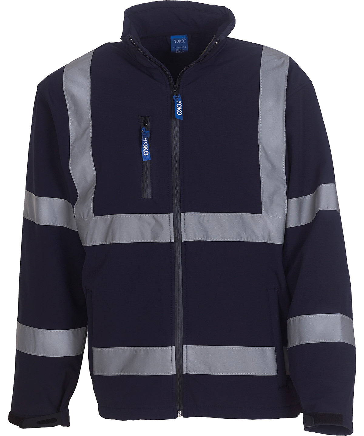Personalised Jackets - Black Yoko Hi-vis softshell jacket (HVK09)