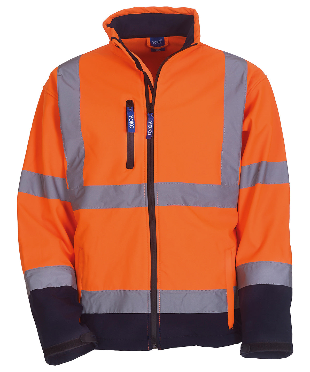 Personalised Jackets - Black Yoko Hi-vis softshell jacket (HVK09)