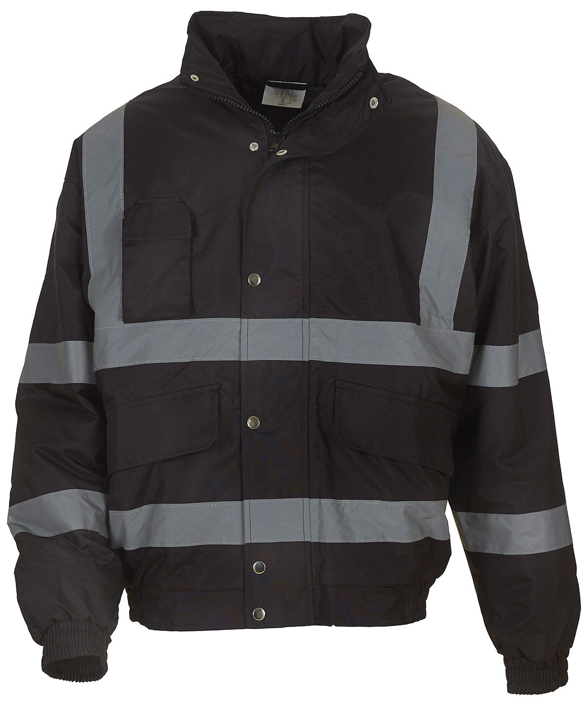 Personalised Jackets - Black Yoko Hi-vis classic bomber jacket (HVP211)