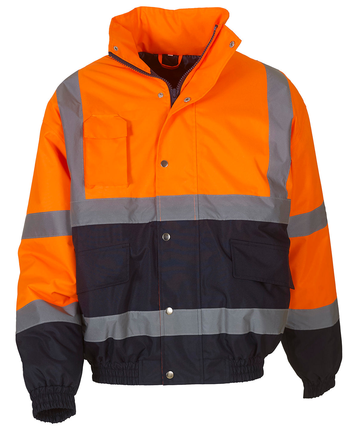 Personalised Jackets - Mid Orange Yoko Hi-vis two-tone bomber jacket (HVP218)