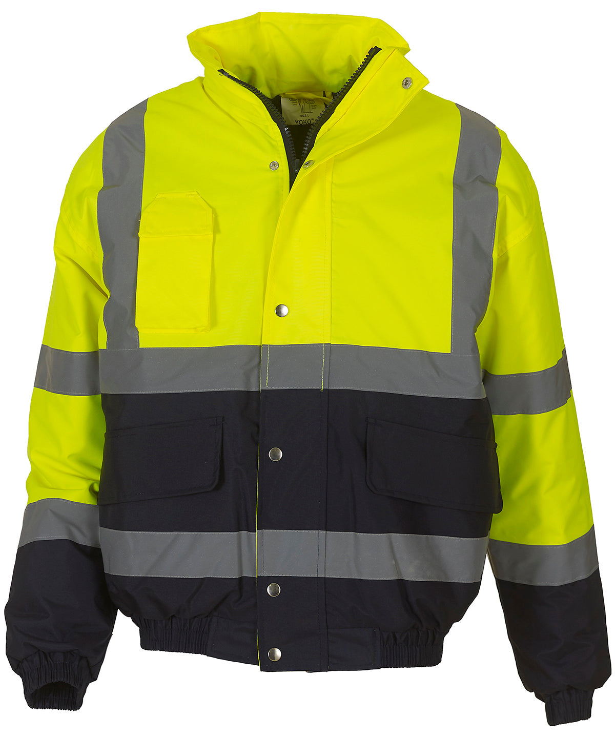 Personalised Jackets - Mid Orange Yoko Hi-vis two-tone bomber jacket (HVP218)