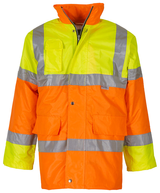 Personalised Jackets - Mid Yellow Yoko Hi-vis contrast jacket (HVP303)