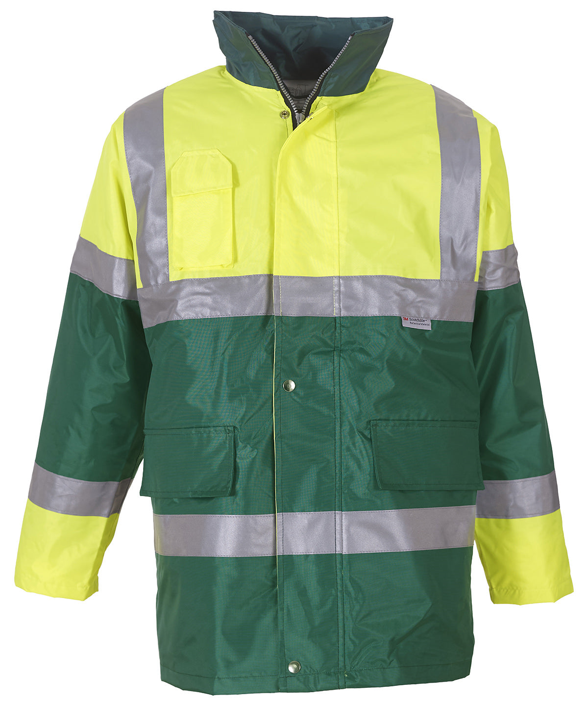 Personalised Jackets - Mid Yellow Yoko Hi-vis contrast jacket (HVP303)
