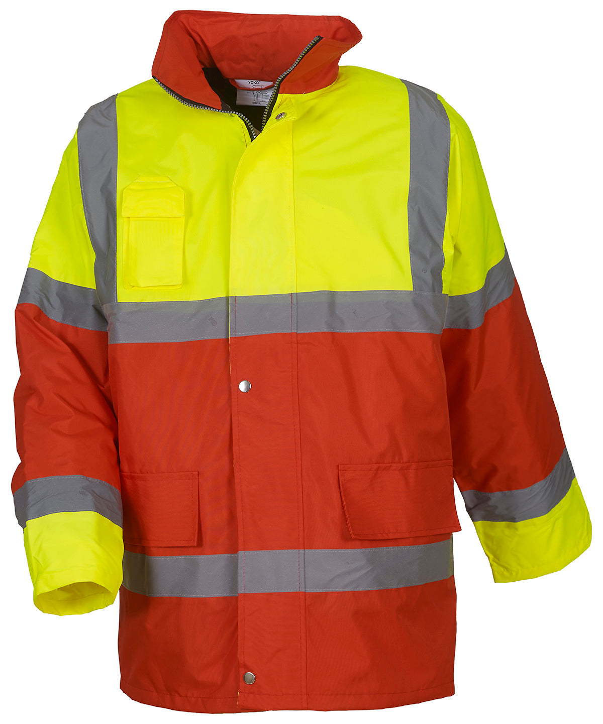 Personalised Jackets - Mid Yellow Yoko Hi-vis contrast jacket (HVP303)