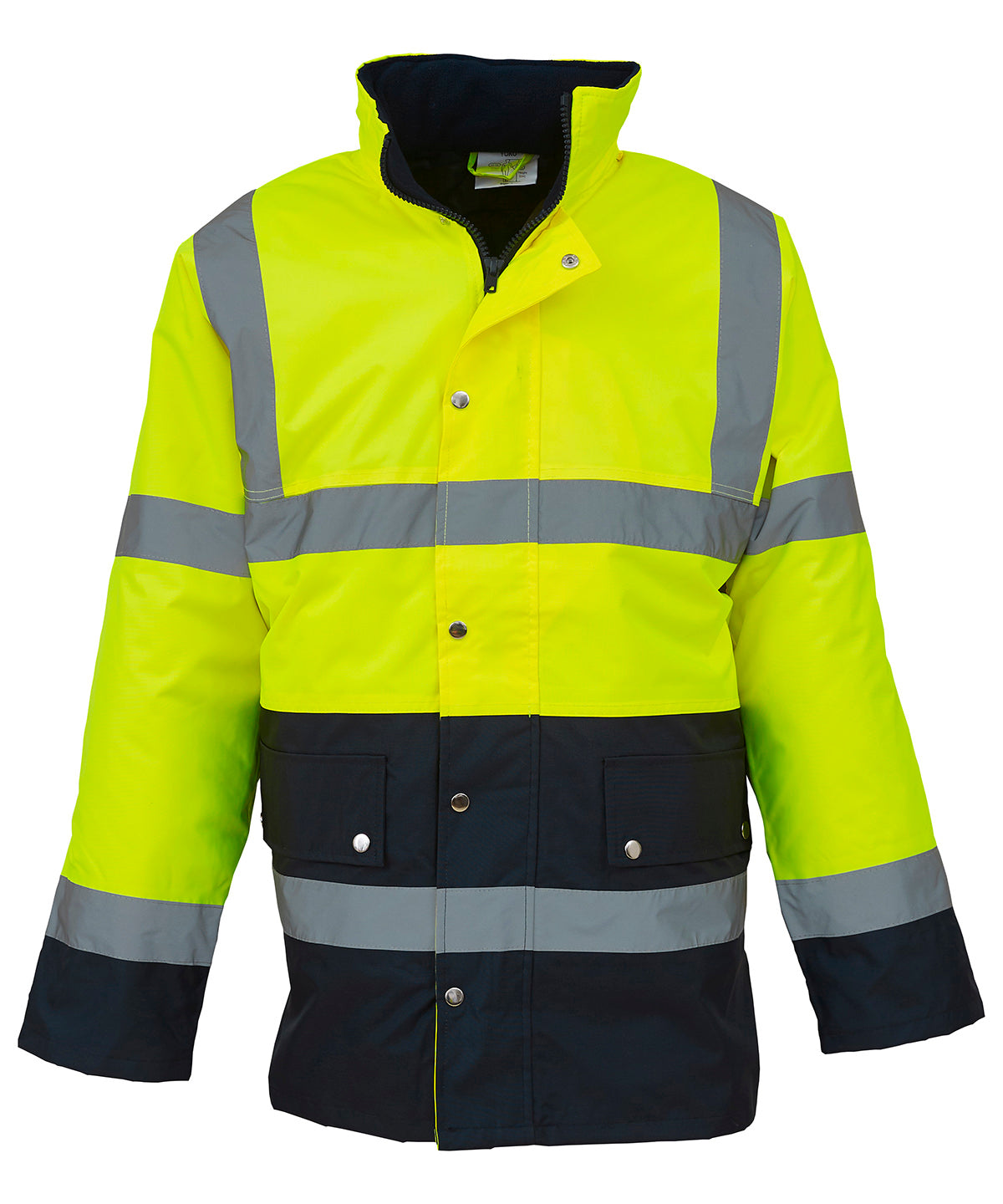 Personalised Jackets - Mid Orange Yoko Hi-vis two-tone motorway jacket (HVP302)