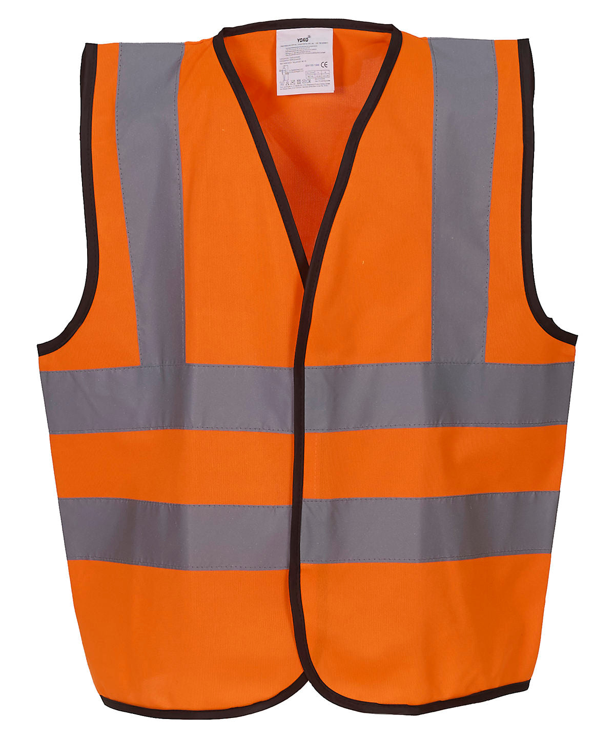Personalised Safety Vests - Mid Orange Yoko Kids hi-vis 2 b&b waistcoat (HVW100CH)