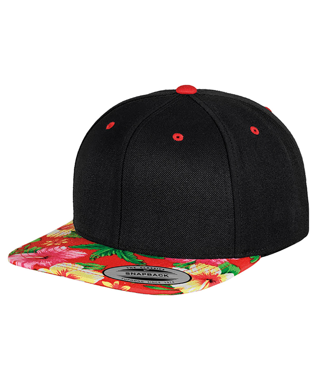 Personalised Caps - Black Flexfit by Yupoong Fashion print snapback (6089DESIGNER)