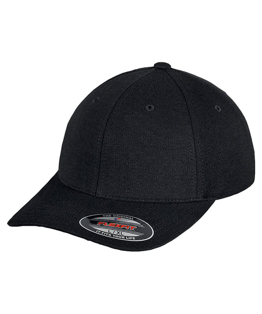 Personalised Caps - Black Flexfit by Yupoong Flexfit double Jersey cap (6778)