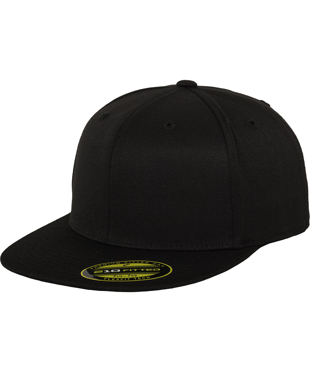 Personalised Caps - Black Flexfit by Yupoong Premium 210 fitted cap (6210)